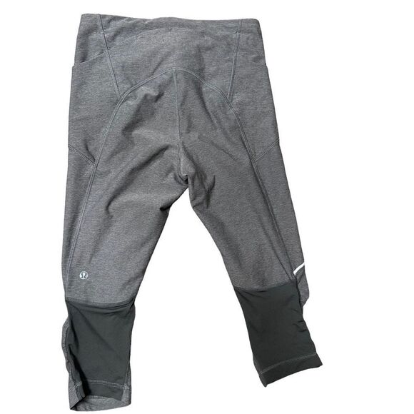 Lululemon Stash It Crop Mesh Panel reflective pocket leggings size 4 - Picture 3 of 11